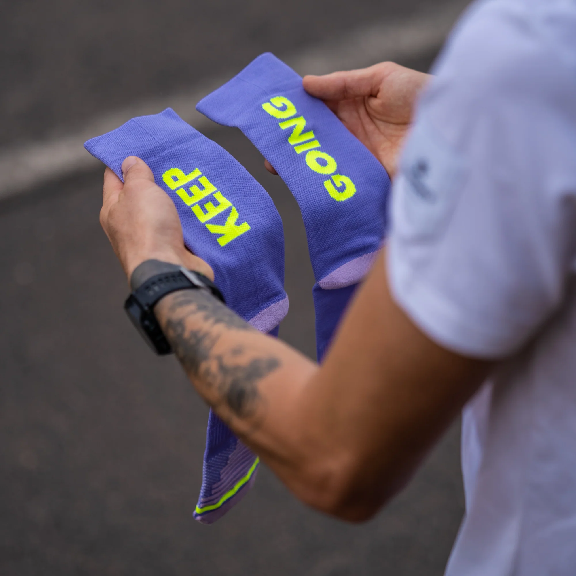KEEP GOING PURPLE - CALCETÍN RUNNING - Image 2
