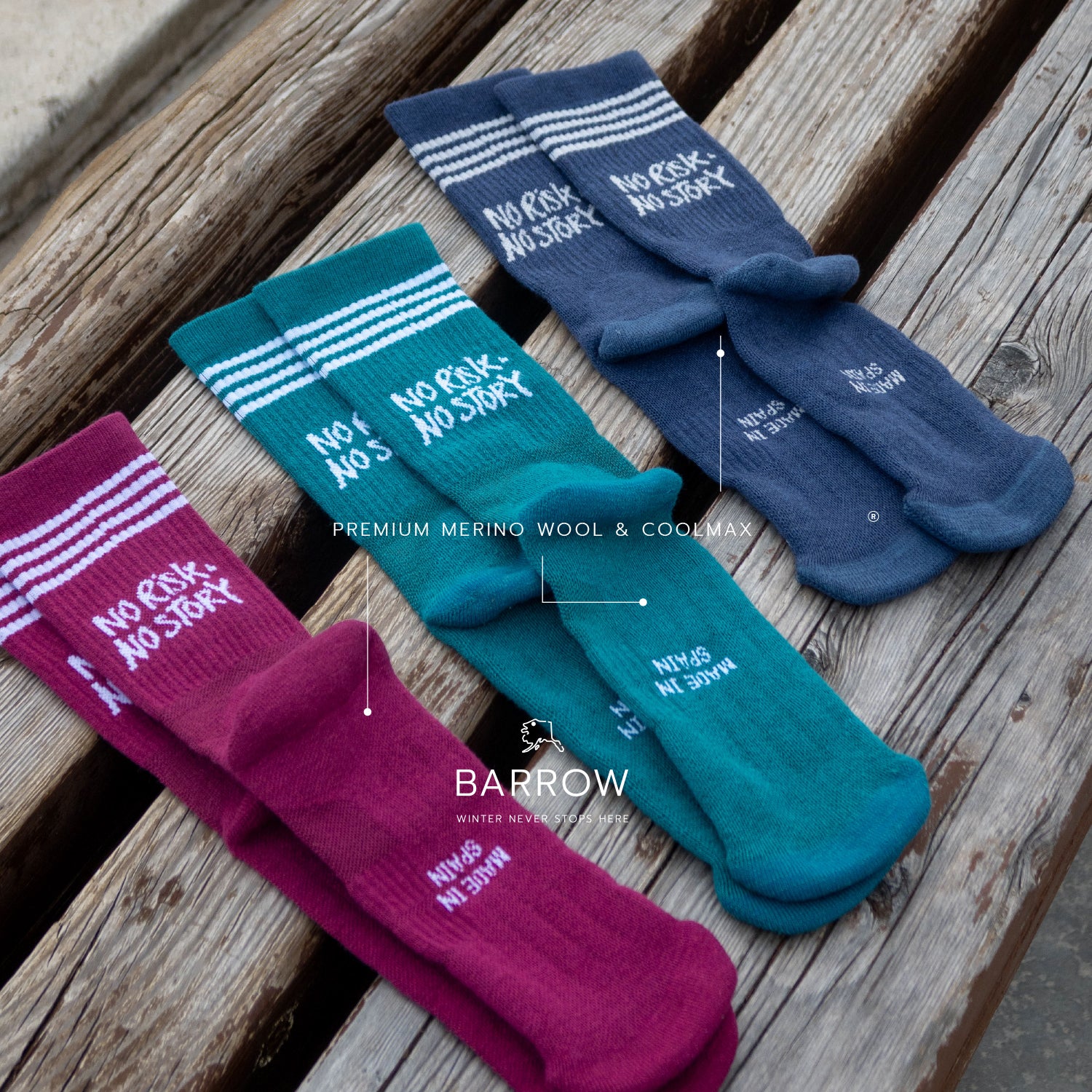 NO RISK BLUE - CALCETIN WINTER RUNNING - Image 6